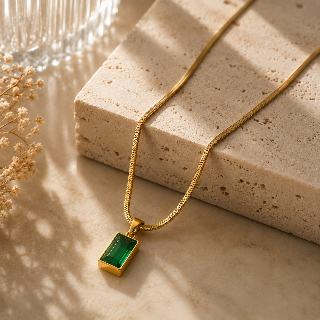Green Flag Energy Necklace 💚 | Anamora Anamora