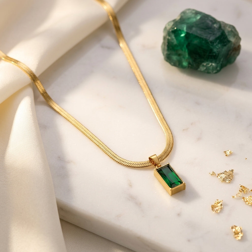 Green Flag Energy Necklace 💚 | Anamora Anamora