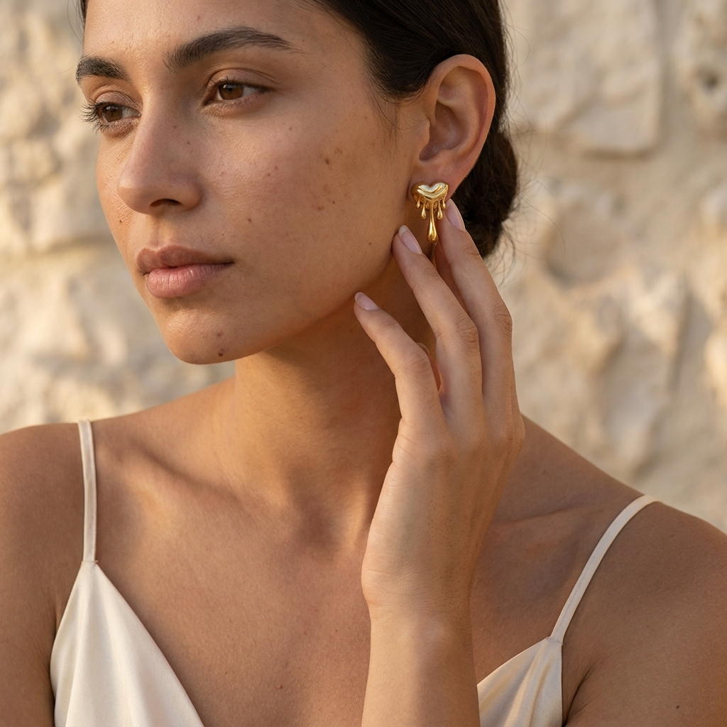 Drip Check Earrings x Anamora Anamora