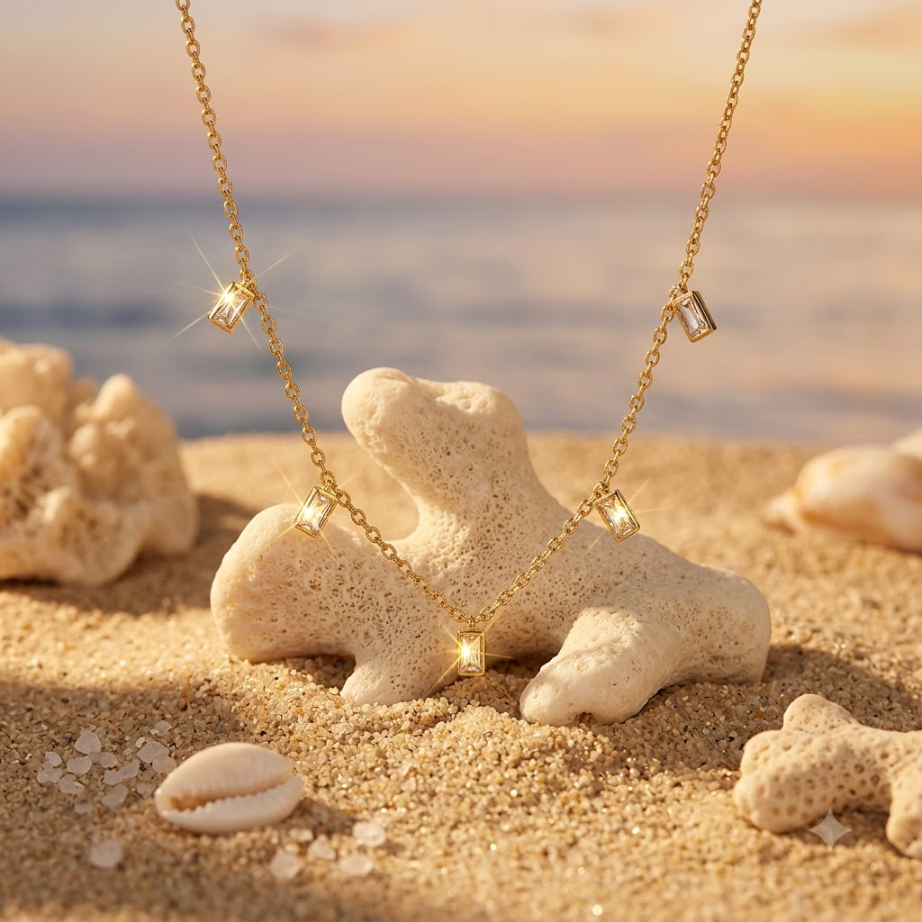 Crystal Charm Necklace x Anamora Anamora
