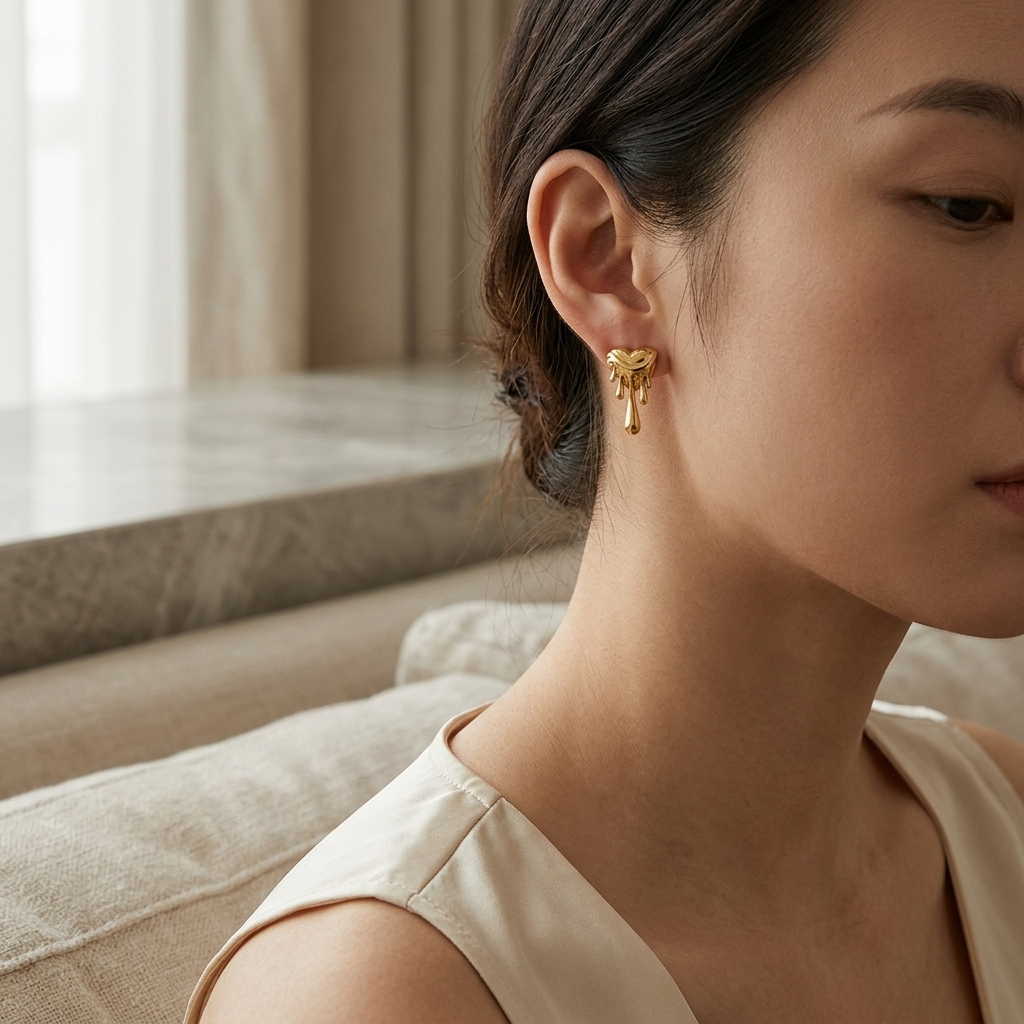 Drip Check Earrings x Anamora Anamora