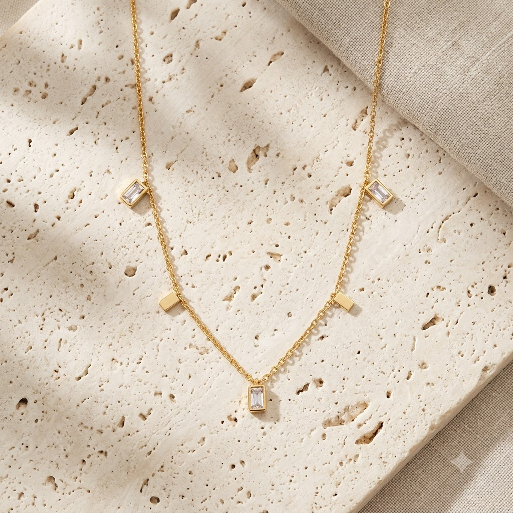 Crystal Charm Necklace x Anamora Anamora