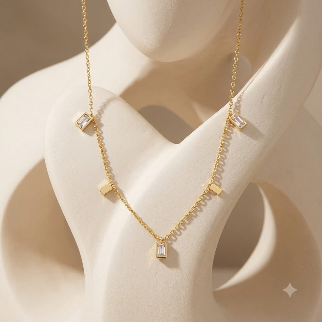 Crystal Charm Necklace x Anamora Anamora