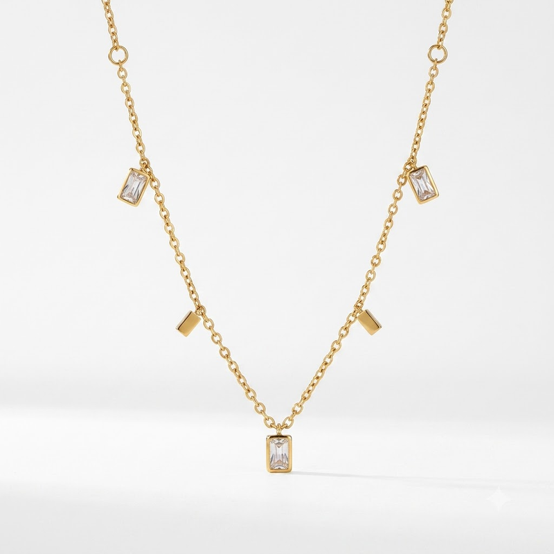 Crystal Charm Necklace x Anamora