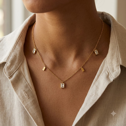 Crystal Charm Necklace x Anamora Anamora