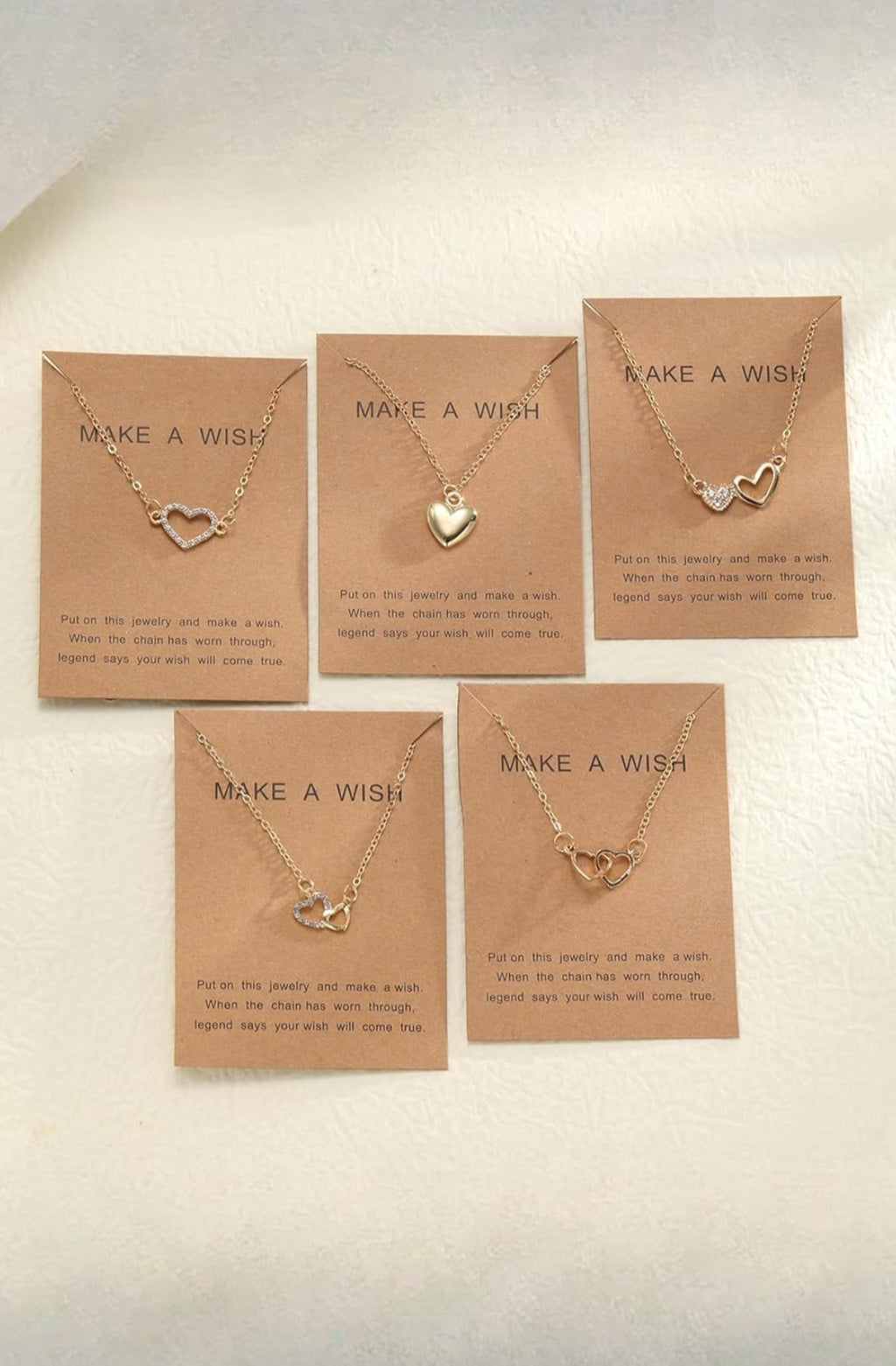 Anamora's Fashion 5 Pcs Latest Stylish Crystal Heart Necklace Jewellery Set for Women Pendant Necklace Gifts for Girls