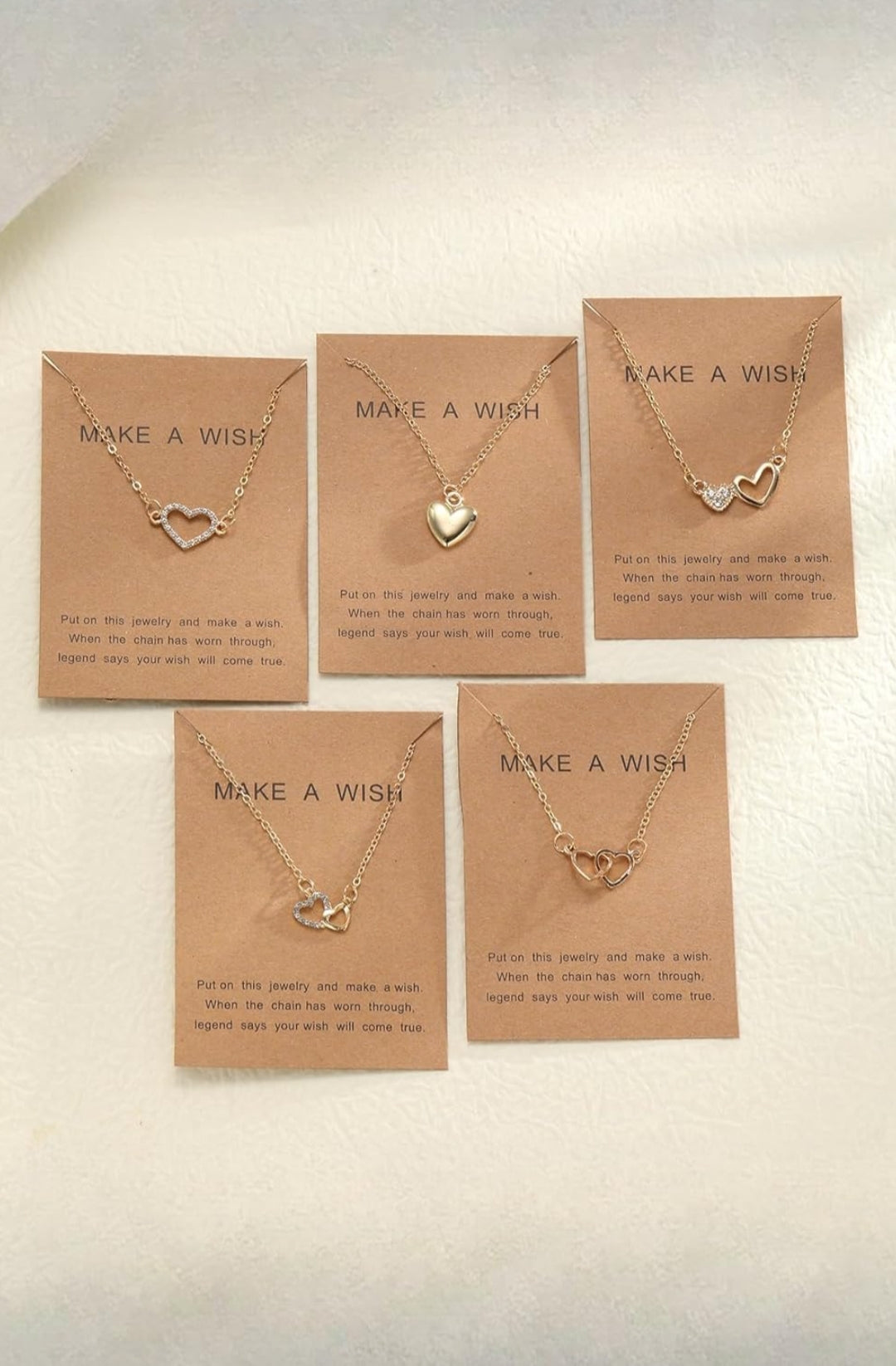 Anamora's Fashion 5 Pcs Latest Stylish Crystal Heart Necklace Jewellery Set for Women Pendant Necklace Gifts for Girls