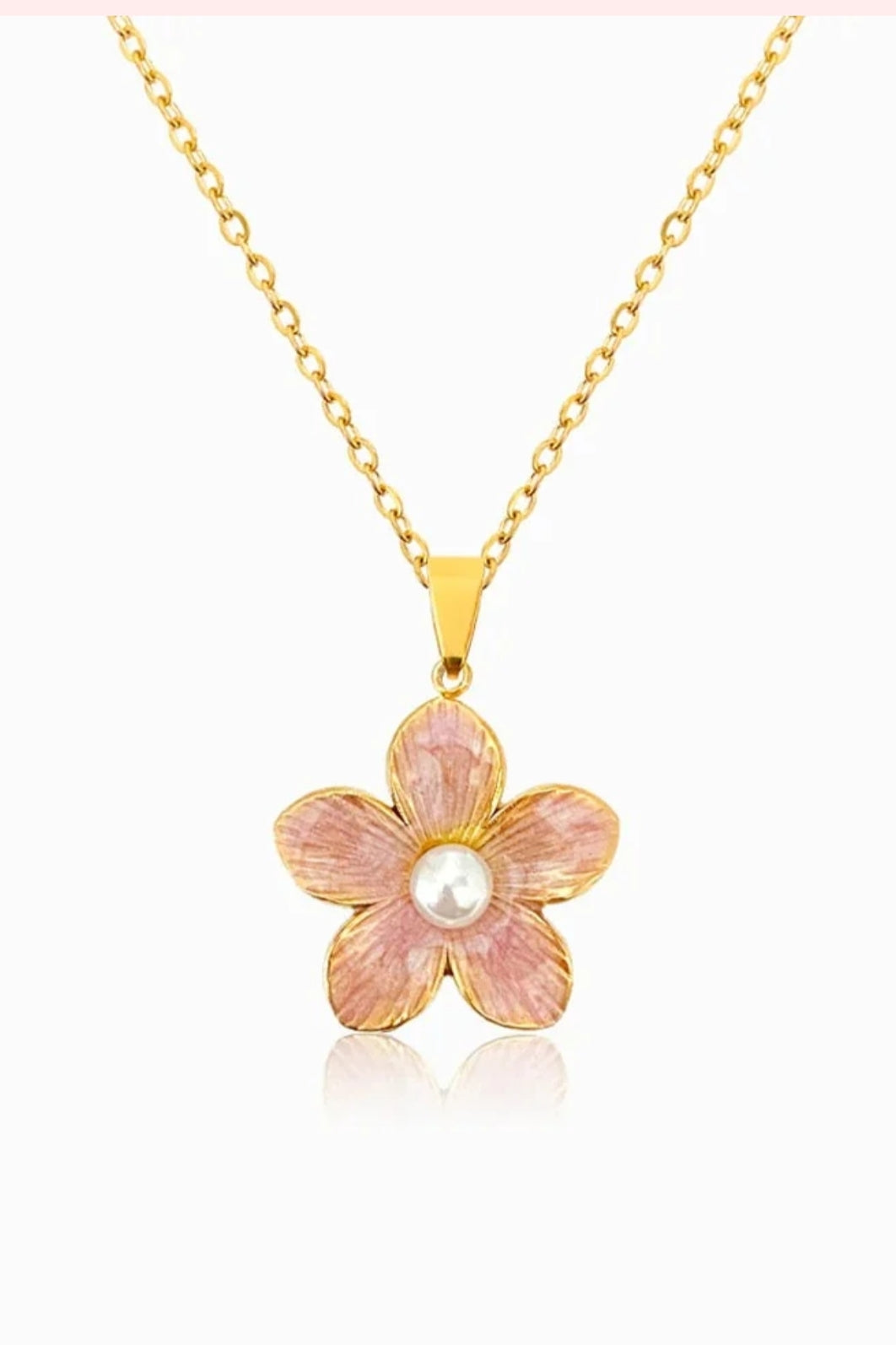 Pink Pearl Blossom Necklace x Anamora Anamora
